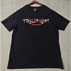 Triumph Motorcycles Official T-Shirt Men's Size 2XL XXL Black